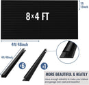 Slatwall Panel Garage Organizer PVC Slatwall Heavy Duty Wall Mounted Rack, Interlocking Slat Wall Panels for Tool Organization Peg Board (Black 4 x 8 ft) by GreenHaven Gardens
