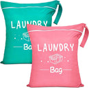 2 Pcs Large Travel Laundry Bag Waterproof Wet Dry Bag Washable Dirty Clothes Bag Bathing Suit Workout Bag for Gym Clothes Laundry Wet Clothes Swimming Yoga by TinyTreasures Baby Boutique