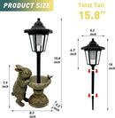 Rabbit Garden Statue with Solar Lantern - 15.8“ Outdoor Bunny Statue Bronze Resin Rabbit Figurines for Outside, Yard, Patio, Lawn Decor, Housewarming Gifts for Women, Mom by GreenHaven Gardens
