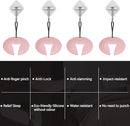 Silicone Door Pinch Guard and Door Slam Stopper, Durable Finger Pinch Guard, Prevents Pinch Injuries, Slamming Doors, Door Stopper for Kids, 4 Packs Pink. by TinyTreasures Baby Boutique