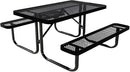 Coated Outdoor Furniture Heavy-Duty Portable Outdoor Kids Table, Expanded Metal Kids Picnic Table, Commercial-Grade Picnic Table, Made in America (4ft Rectangular, Childrens, Black) by GreenHaven Gardens