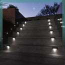 GIGALUMI 12 Pcs Solar Deck Lights, Bronze Finished Waterproof Led Solar Lamp for Outdoor Pathway, Yard, Patio, Stairs, Step and Fences. (Cool White) by GreenHaven Gardens