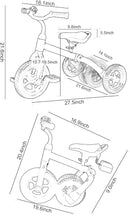 Ancaixin 3 in 1 Toddler Tricycles for 2-5 Years Old Girls and Boys with Adjustable Seat Detachable Pedal and Bell | Foldable Baby Balance Bike Riding Toys | Kids Birthday Christmas New Year Gift Pink by TinyTreasures Baby Boutique