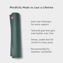 Manduka PRO Yoga Mat - 6mm | Lifetime Durability | Hygienic Construction | Premium Studio Quality | Teacher Approved by TinyTreasures Baby Boutique