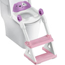 2 In 1 Potty Training Toilet Seat & Toddler Step Stool, Bottom Triangle Stability Toddler Toilet Seat, Adjustable Step & Seat Height Potty Seats for Toddlers Boys Girls (Purple) by TinyTreasures Baby Boutique