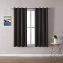 ChrisDowa Grommet Blackout Curtains for Bedroom and Living Room - 2 Panels Set Thermal Insulated Room Darkening Curtains (Brown, 52W x 54L) by CozyNest Decor