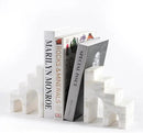 Natural Marble Book Ends for Shelves, Decorative Bookends for Heavy Books, CastleGuard Bookend Book Holder Stopper for Home Office Desk Bookshelf Decoration, Set of 2 (Oriental Calacatta) by CozyNest Decor