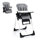 INFANS 4 in 1 High Chair–Booster Seat, Convertible Highchair w/Adjustable Height and Recline,Removable Tray,DetachableCushion, Installation-Free,Simple Fold for Baby, Infant& Toddler by TinyTreasures Baby Boutique