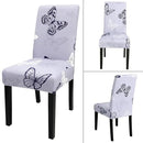 JQinHome Pattern Chair Covers for Dining Room Set of 4, High Stretch Removable Washable Parsons Chair Slipcover for Home Party Hotel Wedding Ceremony (Grey Butterfly,4PCS) by CozyNest Decor
