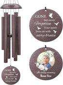 Personalized Sympathy Wind Chime, Memorial Wind Chimes in Memory of a Loved One Gift, Memorial Gifts Wind Chimes for Outside Patio Home or Garden Decor by CozyNest Decor