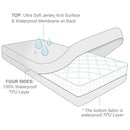 Waterproof Crib Mattress Protector Zippered 2 Pack, 6-Side Waterproof Crib Mattress Encasement, Durable Zipper, Noiseless, 28'' X 52" X 6" by TinyTreasures Baby Boutique
