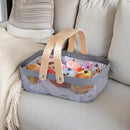 Metal Mesh Steel Basket, Storage Organizer Basket Garden Harvest Basket Multi-functional Kitchen Fruit Baskets Bin with Wooden Handle for Bathroom Picnic Shopping Decor Cabinet Home, Grey by GreenHaven Gardens