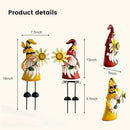 HONGLAND Gnome Metal Yard Art - Metal Gnome Statue -Gnome Outdoor Decorations - Bee and Ladybug Garden Statue- Christmas Holiday Lawn Patio Yard Garden Decor (Set of 2) by CozyNest Decor
