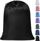 Polecasa Heavy Duty Large Laundry Bag with 130gsm Tear Resistant Fabric, ID Tag and Handles, Easy to Carry Dirty Clothes Drawstring Bag, Perfect for College Dorm, Travel, 28”x36”, Black by TinyTreasures Baby Boutique