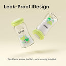 YOHKOH Breast Milk Storage Bottles - Wide Neck Glass Breastmilk Storage Bottles with Lids, BPA-Free (Green, 5.4oz (Pack of 6)) by TinyTreasures Baby Boutique