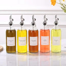 Molimoli Oil and Vinegar Dispenser with Metal Pour Spout, Weighted Pourer, Glass Bottle Dispenser for Kitchen, Olive Oil Cruet, Glass Olive Oil Bottle | 500ml, Set of 2 by CozyNest Decor