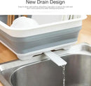 THANSTAR Collapsible Dish Drying Rack Portable Dinnerware Drainer Organizer for Kitchen RV Campers Travel Trailer Space Saving Kitchen Storage Tray by CozyNest Decor