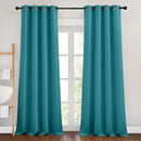 NICETOWN Peacock Teal Blackout Curtains for Living Room, Grommet Thermal Insulated Window Drapes Room Divider Blinds Sound Reducing for Living Room, W46 x L102, 2 Pieces by TinyTreasures Baby Boutique
