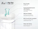Felli Flip Tite Pet Food Container with Airtight Lids, BPA FREE Acrylic Canister with Paw Bone Fish Flip Top Handles for Cat Dog Kibble Treats Storage, Keep Fresh (Pet Collection Nest-L3pk) by TinyTreasures Baby Boutique