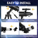 Telescope for Adults, 90mm Aperture 600mm Refractor Telescope for Kids and Beginners, Telescopes for Adults Astronomy with Handbag and Phone Adapter by TinyTreasures Baby Boutique