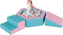 Foam Climbing Blocks for Girls Toddlers,Pink Soft Play Set Ball Pit,Climb & Crawl Foam Playset for Kids, Toddler Climber Indoor with Pad,Easy to Clean by TinyTreasures Baby Boutique