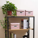 PRANDOM Collapsible Storage Boxes with Lids Fabric Decorative Storage Bins Cubes Organizer Containers Baskets with Cover Handles Divider for Bedroom Closet Living Room 9.8x7.9x6.7 Inch 3 Pack by TinyTreasures Baby Boutique
