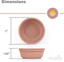 Re-Play 12 Oz. Toddler Bowls for Snack and Everyday Dining - Dishwasher and Microwave Safe - Made in USA - Set of 3-5.75" x 5.75" x 2" - Blossom by TinyTreasures Baby Boutique
