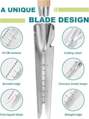 Hand Weeder Trowel Garden Weed Puller Weed Pulling Tool Hand Weeder Cutter Tool for Gardening Weeding Digging Cutting Transplanting Measuring Planting Removing Multi Use Garden Weed Picker Hand Tool by GreenHaven Gardens