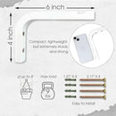 2-Piece Set of Plant Hooks for Wall 6 inch - Mounted Wooden Plant Hook - Indoor and Outdoor Bracket Plant Hanger for Planters, Lanterns, Bird Feeders, Patio Decorations (White) by GreenHaven Gardens