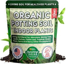 Organic Potting Soil for Indoor Plants. Boost House Plant Growth for Monstera, Fiddle Leaf, Money Tree, Pothos, Snake Plant, Aroid, Flowers, Herbs, Veggies, & More, Smart Grower 3 LB Ready to Plant by GreenHaven Gardens