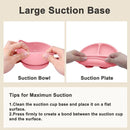 Silicone Baby Feeding Set | Baby Led Weaning Supplies Includes Suction Bowls and Divided Plates, Adjustable Bib, Baby Utensils Spoons and Forks,Cup | Baby Feeding Essentials (Pink) by TinyTreasures Baby Boutique