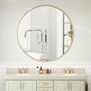 Wall Circular Mirror Metal Framed Mirror Round Vanity Mirror Dressing Mirror, For Bathroom, Living Room, Bedroom Wall Decor by Unique Piece Furniture