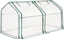 Quictent Portable Mini Cloche Greenhouse w/ Elevated Bottom, Roll-up Zippered Window Waterproof UV-Resistant Hot House for Indoor Outdoor Gaden, 71" x 36" x 36", White by GreenHaven Gardens