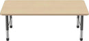 Factory Direct Partners FDP Rectangle Activity School and Classroom Kids Table (36 x 60 inch), Toddler Leg, Adjustable Height 15-24 inches - Maple Top and Maple Edge by CozyNest Decor