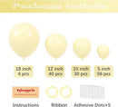 130pcs Pastel Yellow Balloons Different Sizes 18" 12" 10" 5" Light Yellow Latex Balloon Garland Arch Kit for Birthday Baby Shower Graduation Wedding Gender Reveal Party Decorations by CozyNest Decor