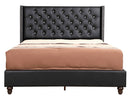Upholstered Nailhead Trim Chic Bed by Unique Piece Furniture