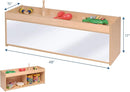 Angeles Value Line Toddler Storage with Mirror Back, Classroom Shelves and Daycare Furniture, Kids' Bookcases Cabinets & Shelves, 48" L x 15" W x 17" H by TinyTreasures Baby Boutique