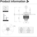 52'' Classical Crystal Ceiling Fan Lamp  3 Speed Hand Pull Chain (High, Mid, Low), 5 Reversible Blades for Living Room, Dining Room, Bedroom, Family Room, Chrome  ,3PCS*E12  (NO Include Bulb )