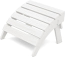 KINGYES Folding Adirondack Ottoman for Adirondack Chair, White by GreenHaven Gardens