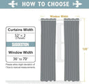 ChrisDowa Room Darkening Curtains 120 Inches Long 2 Panels Set for Living Room, Grommet Thermal Insulated Blackout Curtains for Bedroom (Greyish White, 52 x 120 Inch) by CozyNest Decor