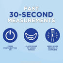 Healthwise Digital Thermometer | 30-Second Readout | Feverline Indicator | Clinical Rigid Tip | Hygienic Water-Resistant Easy Cleaning | Storage Case + Probe Covers Included by TinyTreasures Baby Boutique