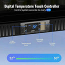 Tylza Back Bar Cooler With 3 Glass Doors, 312L Under Counter Back Bar Refrigerator with LED Lighting, Safety Locks, Counter Height Bar Beverage Cooler for Beer, Soda Drinks, Wine, Black by CozyNest Decor