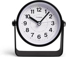 Analog Alarm Clock, Silent Non-Ticking Quartz Movement, Battery-Operated with Snooze & On-Demand Light, Easy to Set Gentle Wake Bedside Desk Clock, Ideal for Home, Travel, Office (Black) by CozyNest Decor