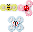 LiKee Strong Suction Cup Fidget Rotating Sensory Bath Toys for Baby 12 18 Months Airplane Car Travel Table & Window Toys for 1 2 Years Old Toddler Boys and Girls (Insect-2) by TinyTreasures Baby Boutique