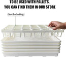 5 Pack Nursery Pot Tray, Carrying and Holding Plant Tray for Pot 24 Cell Carrying Holder Drainage Watering Plant Tray (White) by GreenHaven Gardens