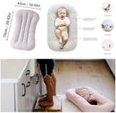 Baby Lounger Pillow, Infant Lounger for 0-24 Months, Soft Cotton and Portable Baby Lounger for Home (Blue) by TinyTreasures Baby Boutique