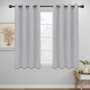 Easy-Going Blackout Curtains for Bedroom, Solid Thermal Insulated Grommet and Noise Reduction Window Drapes, Room Darkening Curtains for Living Room, 2 Panels(52x46 in, Greyish White) by CozyNest Decor