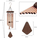 Memorial Wind Chimes for Outside, Wind Chime Outdoor Deep Tone, Sympathy Wind-Chime Personalized with 6 Tuned Tubes, Elegant Chime for Garden Patio Balcony and Home Gold by CozyNest Decor