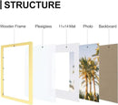 Vittanly 12x16 Picture Frames Set of 9, Shatter Resistant Plexiglass, Display 11x14 Pictures with Mat or 12x16 without Mat, Photo Frames for Wall Mount, Engineered Wood, Gold by CozyNest Decor