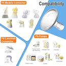 PumpMom-us 19mm Shields Compatible with Medela Breast Pump Parts, Replace Flange Accessories for PersonalFit, Freestyle, Harmony, Maxi, Flex Connector, PersonalFit Flex Breast Shield, 2pcs (19mm) by TinyTreasures Baby Boutique
